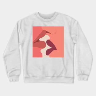 Women Kissing Crewneck Sweatshirt